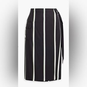 Equipment Striped Pencil Skirt with Belt and Flap Pocket Size 6 $425